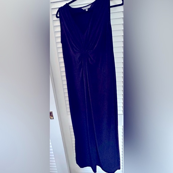 Daisy Fuentes pull over Maxi Dress in Navy Blue size Large - Picture 6 of 13